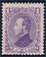 492 Honduras 1c Violet VLH * Neuf Ch Très Légère (HND-2) - Honduras