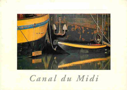 Bateaux - Péniches - Canal Du Midi - Péniches Au Repos Sur Le Canal - CPM - Voir Scans Recto-Verso - Péniches