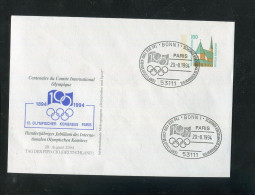 "BUNDESREPUBLIK DEUTSCHLAND" 1994, Privat-Ganzsachenumschlag "Olympiade" SSt. "BONN" (B0056) - Buste Private - Usati