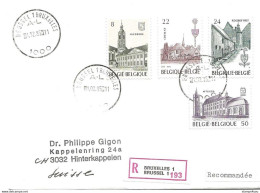 245 - 54 - Enveloppe Recommandée Envoyée De Bruxelles En Suisse 1985 - Superbe Affranchissement - Lettres & Documents