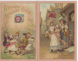 1897 Calendrier Biscuits LEFEVRE UTILE -LU - Lithographie Parisienne - Danse Enfants Et Couple - Petit Format : ...-1900