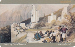 JORDAN(chip) - Petra, Painting/David Roberts, JPP Telecard JD2, Chip SC7, 10/00, Used - Jordania