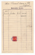 1914. ITALY,TORINO,120 L. REVENUE,TAX STAMP,INVOICE TO SAMUEL OMAR,BELGRADE,SERBIA, - Revenue Stamps