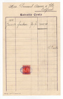 1914. ITALY,TORINO,120 L. REVENUE,TAX STAMP,INVOICE TO SAMUEL OMAR,BELGRADE,SERBIA, - Fiscaux