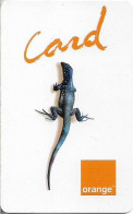 French Antilles - Orange - Lizard, Exp.30.04.2002, GSM Refill, Used - Antilles (Françaises)
