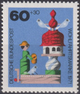 1971 Deutschland > BRD, ** Mi:DE 708, Sn:DE B479, Yt:DE 554, Taubenhaus, Für Die Wohlfahrt - Palomas, Tórtolas