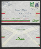 SE)1950 MEXICO  CONVENTO MORELOS 10C SCT 858 & CATEDRAL PUEBLA 20C SCT 860, AIR MAIL, COVER FROM MEXICO D. F. TO OHIO - - Mexico