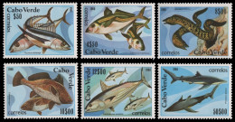 Kap Verde 1980 - Mi-Nr. 419-424 ** - MNH - Fische / Fish - Kap Verde