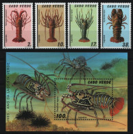 Kap Verde 1993 - Mi-Nr. 658-661 & Block 24 ** - MNH - Krebstiere / Crustaceans - Kap Verde