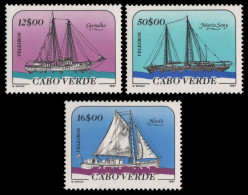 Kap Verde 1987 - Mi-Nr. 523-525 ** - MNH - Schiffe / Ships - Isola Di Capo Verde