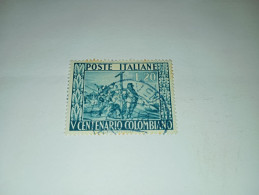 07AL02 REPUBBLICA ITALIANA 1951 5° CENTENARIO DELLA NASCITA DI COLOMBO "O" - 1946-60: Mint/hinged