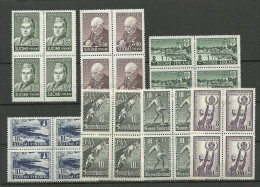FINLAND FINNLAND 1944-1947 = 7 X 4-block MNH/MH - Unused Stamps