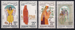 MiNr. 623 - 626 Tunesien 1963, 1. Juni. Nationalfeiertag: Trachten - Postfrisch/**/MNH - Tunisia (1956-...)