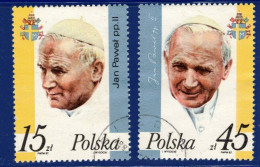 RELIGION - POPE PAPST LE PAPE  PAPA JOHANNES PAULUS II VISIT TO POLAND POLEN POLOGNE 1987 MI 3099 3100 - Papes