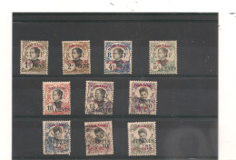 TCHONG-KONG ANNÉE 1919 N° 82/91* Et Oblitérés- N° 94*95** Cote : 37,00 € - Nuevos