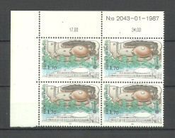 FINLAND FINNLAND 1987 Michel 1021 As 4-block With Order No MNH Europa Cept Arhitektur Architecture - Unused Stamps