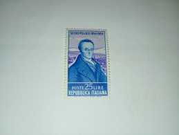 07AL03 REPUBBLICA ITALIANA 1955 CENTENARIO MORTE DI SILVIO PELLICO "XX" - 1946-60: Mint/hinged