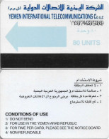 Yemen - Yemen Intl. Telecom. - Autelca - Light Blue Arrow - Cn. Y+?? (A LOT) Digits, 1990, 80U, Used - Yemen