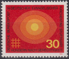 1969 Deutschland > BRD, ** Mi:DE 595, Sn:DE 1004, Yt:DE 458, 14. Deutscher Evangelistischer Kirchentag, Stuttgart - Cristianismo