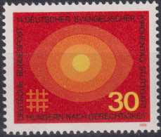 1969 Deutschland > BRD, ** Mi:DE 595, Sn:DE 1004, Yt:DE 458, 14. Deutscher Evangelistischer Kirchentag, Stuttgart - Cristianismo