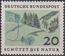 1969 Deutschland > BRD, ** Mi:DE 592, Sn:DE 1001, Yt:DE 455, Mittelgebirge, Europäisches Naturschutzjahr - Milieubescherming & Klimaat