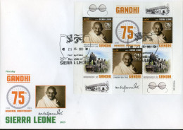 Sierra Leone 2023, Gandhi, BF In FDC - Sierra Leone (1961-...)