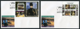 Sierra Leone 2023, Art, Manet, Dog, 4val In BF +BF In 2FDC - Sierra Leone (1961-...)