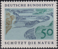 1969 Deutschland > BRD, ** Mi:DE 594, Sn:DE 1003, Yt:DE 457, Flusslandschaft, Europäisches Naturschutzjahr - Environment & Climate Protection