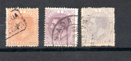 Spain 1882 Old Set King Alfonso XII Stamps (Michel 186/88) Used - Gebruikt