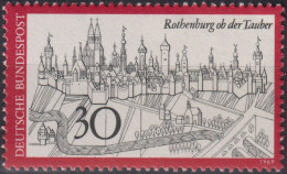 1969 Deutschland > BRD, ** Mi:DE 603, Sn:DE 1010, Yt:DE 464, Fremdenverkehr Rothenburg - Iglesias Y Catedrales