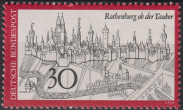 1969 Deutschland > BRD, ** Mi:DE 603, Sn:DE 1010, Yt:DE 464, Fremdenverkehr Rothenburg - Schlösser U. Burgen