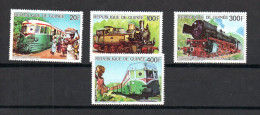 Guinea 1986 Satz 1118/21 Lokomotive/Zuge/Eisenbahn Postfrisch - Guinea (1958-...)