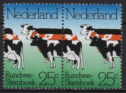 Niederlande 1974 Jahrestage Rinderrassen Paar 1032 ZD Postfrisch - Unused Stamps