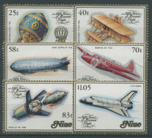 Niue 1983 200 Jahre Luftfahrt Flugzeug Space Shuttle 511/16 Postfrisch - Niue