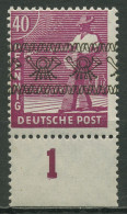 Bizone 1948 Freimarke Mit Bandaufdruck Platte Unterrand 47 I P UR Postfrisch - Nuevos