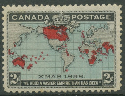 Kanada 1898 Einführung Des Penny-Portos Weltkarte 74 C Mit Falz - Ungebraucht