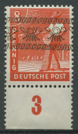 Bizone 1948 II. Kontrollrat Bandaufdruck Platte Unterrand 38 Ia P UR Postfrisch - Mint