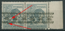 Bizone 1948 Bandaufdruck Mit Aufdruckfehler 40 I AF PIII Im Paar Postfrisch - Nuevos