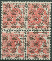 Bizone 1948 Freim. Mit Netzaufdruck 46 II 4er-Block Postfrisch - Mint