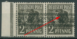 Bizone 1948 Bandaufdruck Aufdruckfehler Kasseler Punkt 36 Ia AF OI Postfrisch - Mint