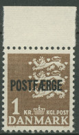 Dänemark 1949/67 Postfähre-Marke Reichswappen Mit Aufdruck PF 34 II Postfrisch - Pacchi Postali