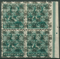 Bizone 1948 Freim. Mit Netzaufdruck 42 II A 4er-Block Postfrisch - Mint