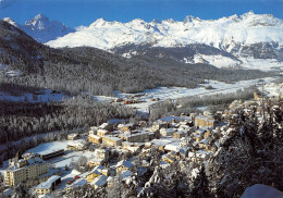 SUISSE - GRISONS - PONTRESINA MIT JULIERKETTE - VUE D ENSEMBLE SOUS LA NEIGE - Pontresina