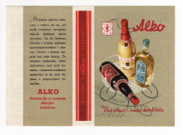 1960? YUGOSLAVIA,SLOVENIA,LJUBLJANA,ALKO,LIQUOR & ALCOHOL DISTILLERY,LABEL,COCKTAILS MIXING INSTRUCTIONS AT THE BACK - Alkohole & Spirituosen