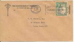 Jamaica Cover Kingston 25-11-1953 Single Franked - Giamaica (...-1961)