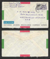 SE)1952 MEXICO  COLONIAL ARCHITECTURE, VIEW OF TAXCO 35C SCT C191, AIR MAIL, ON PUEBLA CIRCULATOR - MEXICO DF TO CALIFOR - Mexico