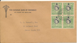 Jamaica FDC 1-5-1956 In A Block Of 4 - Jamaica (...-1961)