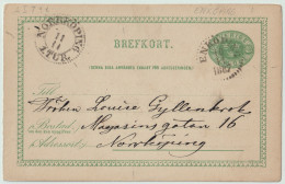 SUÈDE / SWEDEN - 1887 - "ENKÖPING" CDS On 5ö Postal Card Mi.P6.I Addressed To Norköping - Brieven En Documenten