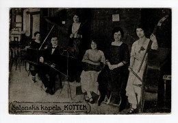 1918. KINGDOM OF SHS,BOSNIA,SARAJEVO,KOTEK,SALON ORCHESTRA,POSTCARD,USED TO RUMA,VERIGARI,CHAIN BREAKERS - Yougoslavie