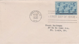United States 1945 FDC Mailed - 1941-1950